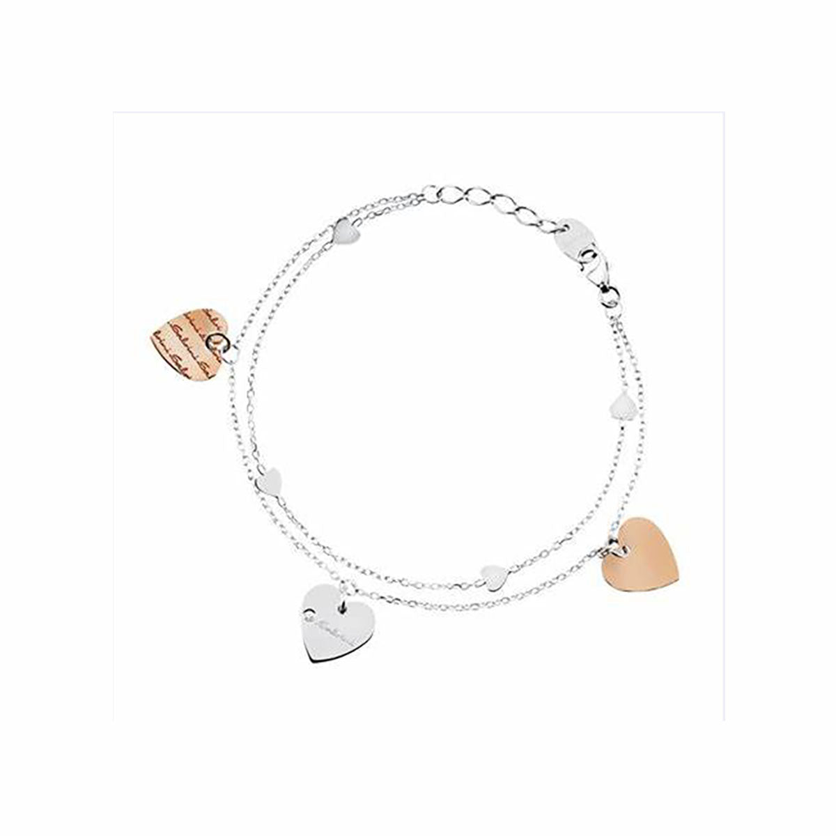 Bracciale donna Salvini Minimal POP in Oro bianco e Oro rosa con Diamante