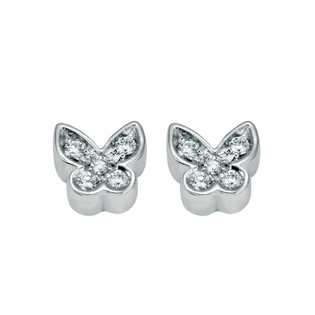Orecchini Donna SALVINI Be Happy! Farfalla in Oro Bianco 9kt e Diamanti