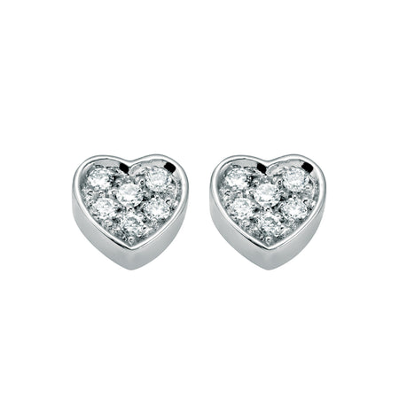 Orecchini Donna SALVINI Be Happy! Cuore in Oro Bianco 9kt e Diamanti