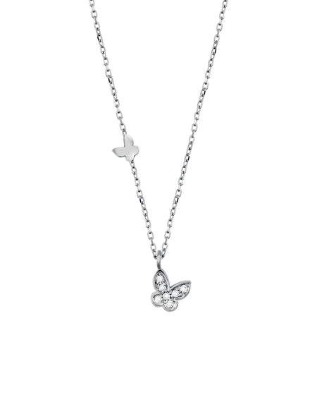 Collana Donna SALVINI Be Happy! Farfalla in Oro Bianco e Diamanti