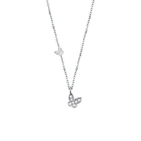 Collana Donna SALVINI Be Happy! Farfalla in Oro Bianco e Diamanti