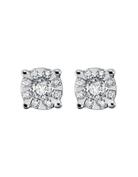 Orecchini Donna SALVINI Daphne Punto Luce In Oro bianco e Diamanti 0.12ct