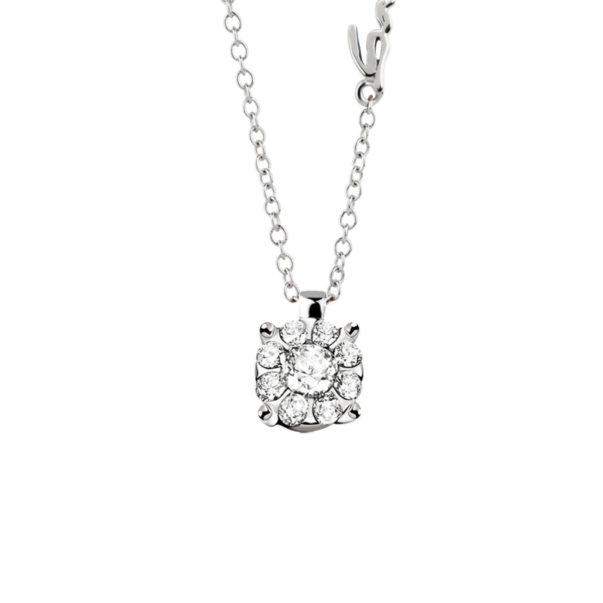 Collana Donna SALVINI con Pendente in Oro Bianco e Diamanti Daphne 0.33CT