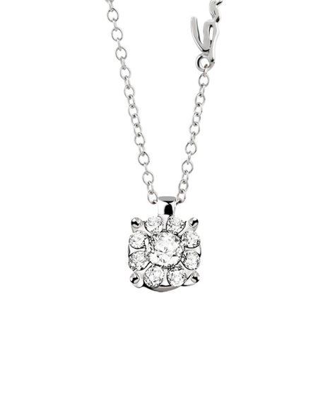 Collana Donna SALVINI con Pendente in Oro Bianco e Diamanti Daphne 0.33CT
