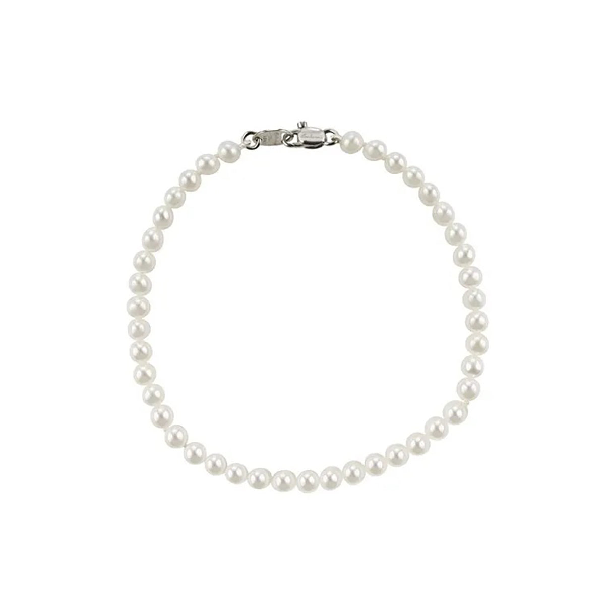 Bracciale Donna SALVINI Masa Perle 4,5 mm e Oro Bianco 18kt con Diamante