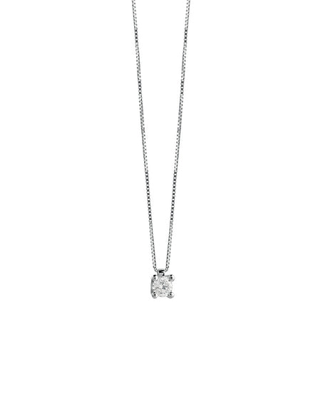 Collana donna SALVINI Virginia in Oro bianco 18kt e pendente punto luce Diamante