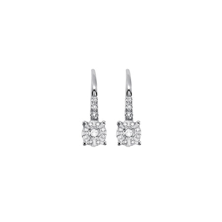 Orecchini Donna SALVINI Pendenti in Oro Bianco e Diamanti Daphne ct0.33