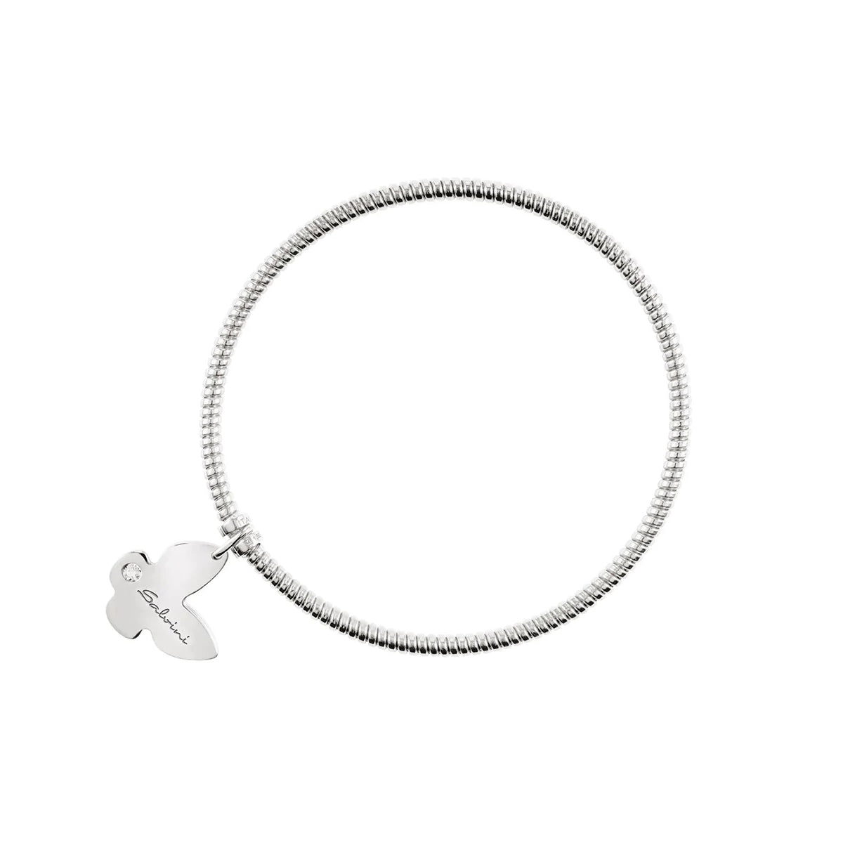 Bracciale rigido Donna SALVINI Minimal POP Farfalla in Oro Bianco 9kt