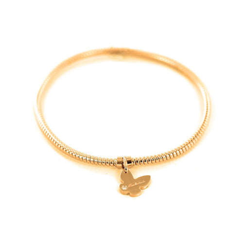 DIEYURO Bracciale spesso con farfalla a forma di cuore color oro in acciaio inossidabile 316L per le donne Regali per feste di gioielli da polso per ragazze di alta qualà 36 DIEYURO Bracciale spesso con farfalla a forma di cuore color oro in acciaio inossidabile 316L per le donne Regali per feste di gioielli da polso per ragazze di alta qualà 36