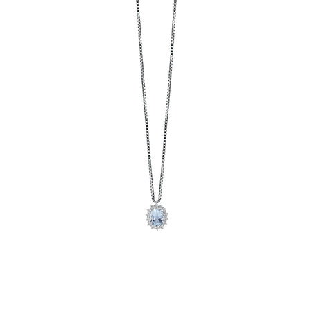 Collana Donna SALVINI Capri in Oro bianco 18kt Diamanti e Acquamarina