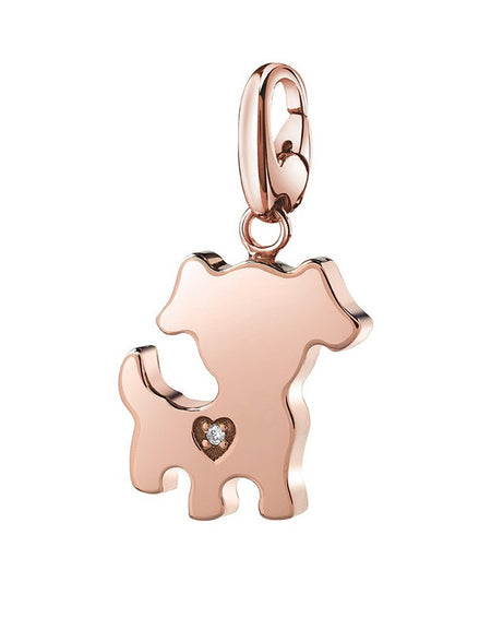 Ciondolo SALVINI Charm of Love cucciolo di cane in Argento rosé e Diamante