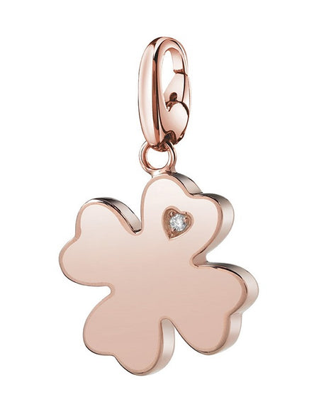 Ciondolo SALVINI Charm of Love Quadrifoglio in Argento rosé e Diamante