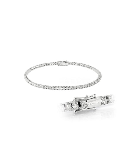 Bracciale Donna SALVINI Tennis Battito in Oro Bianco 18kt e Diamanti da 1.01ct