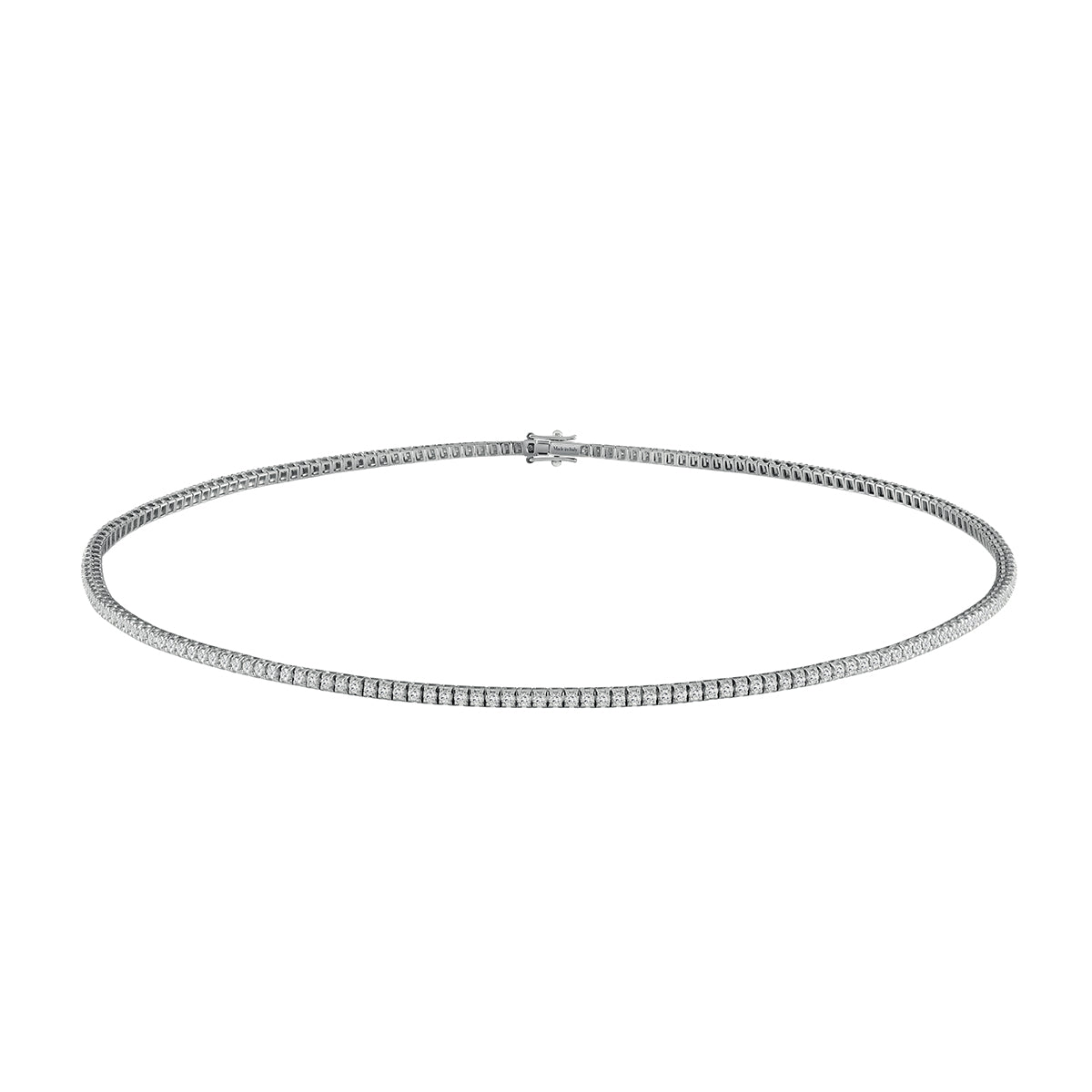 Collana Donna SALVINI Battito Tennis in Oro Bianco 18kt e Diamanti 1,8 ct