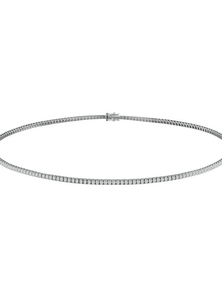 Collana Donna SALVINI Battito Tennis in Oro Bianco 18kt e Diamanti 1,8 ct