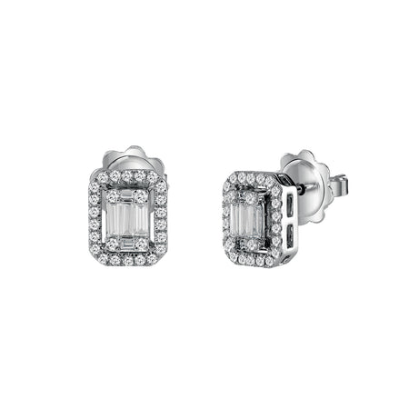 Orecchini Donna SALVINI Emerald Magia in Oro Bianco 18kt e Diamanti 0.40ct