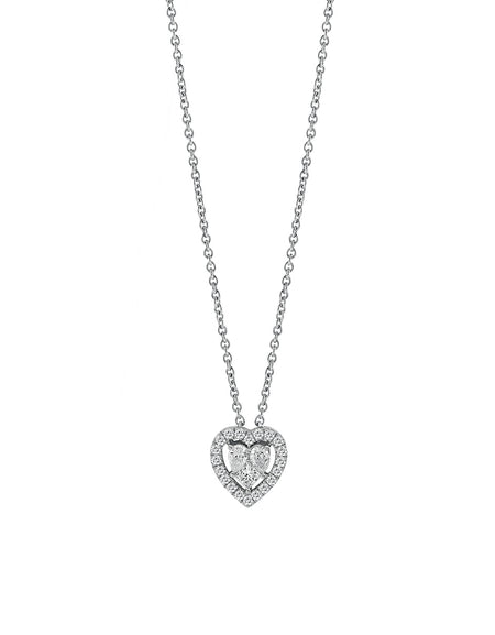Collana Donna SALVINI Cuore Magia in Oro Bianco 18kt e Diamanti 0.28ct