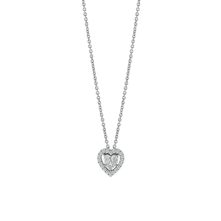Collana Donna SALVINI Cuore Magia in Oro Bianco 18kt e Diamanti 0.28ct