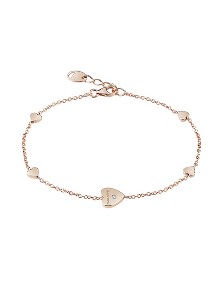 Bracciale Donna SALVINI I Segni Cuori in Oro Rosa 9kt e Diamante