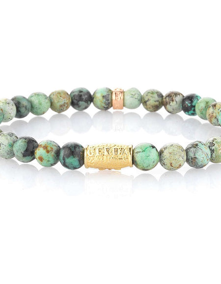 Bracciale Uomo GERBA JEWELS Stone Collection Green Savana Argento 925 Diaspro