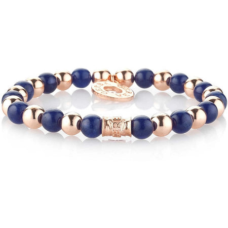 Bracciale Donna GERBA JEWELS ALEXANDRA Agata blu Argento 925 rosè