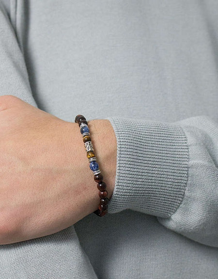 Bracciale Uomo GERBA JEWELS STEVEN Stone Collection in argento 925