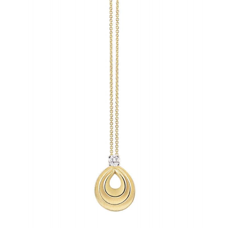 Collana ANNAMARIA CAMMILLI Serie Velaa Star in Oro Giallo Sunrise 18Kt con Pendente con Diamante