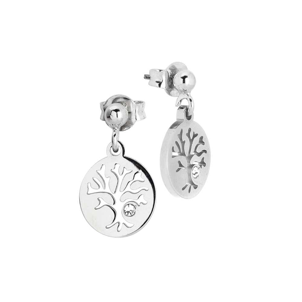 BOCCADAMO MYA Orecchini Albero della Vita Pendente e Zircone Bianco