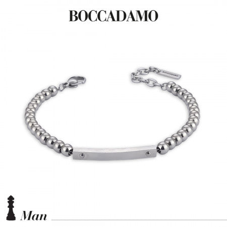 Bracciale uomo BOCCADAMO MAN con sfere in acciaio