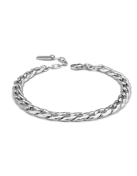 BOCCADAMO UOMO Bracciale Uomo Maglia Grumetta Puntinata Stretta