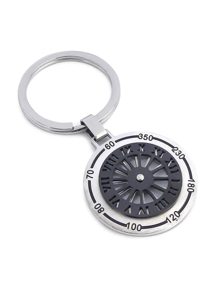 Portachiavi BOCCADAMO MAN color in acciaio e meridiana nero