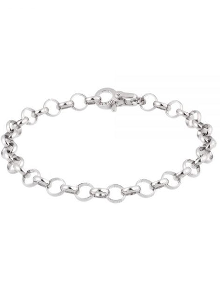 SUALI Bracciale Unisex Componibile Maglia Rolò in Argento 925