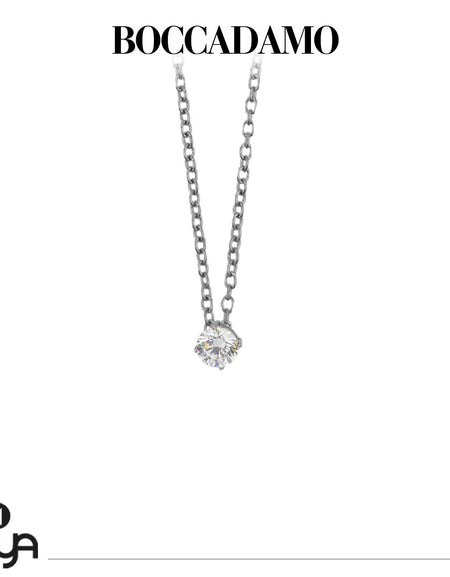 BOCCADAMO MYA Collana Punto Luce 4mm in Acciaio