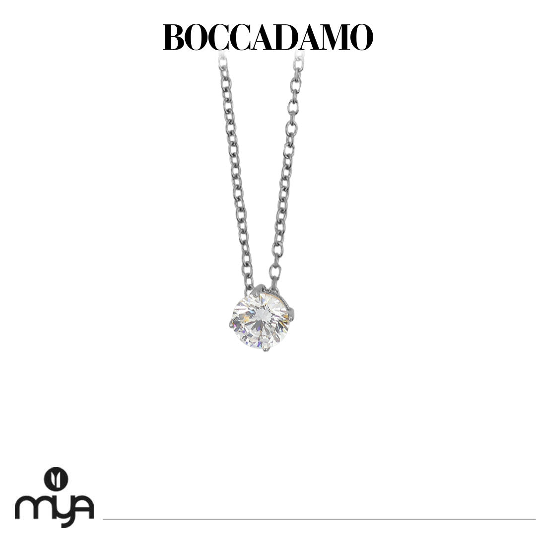 BOCCADAMO MYA Collana Punto Luce 6mm in Acciaio