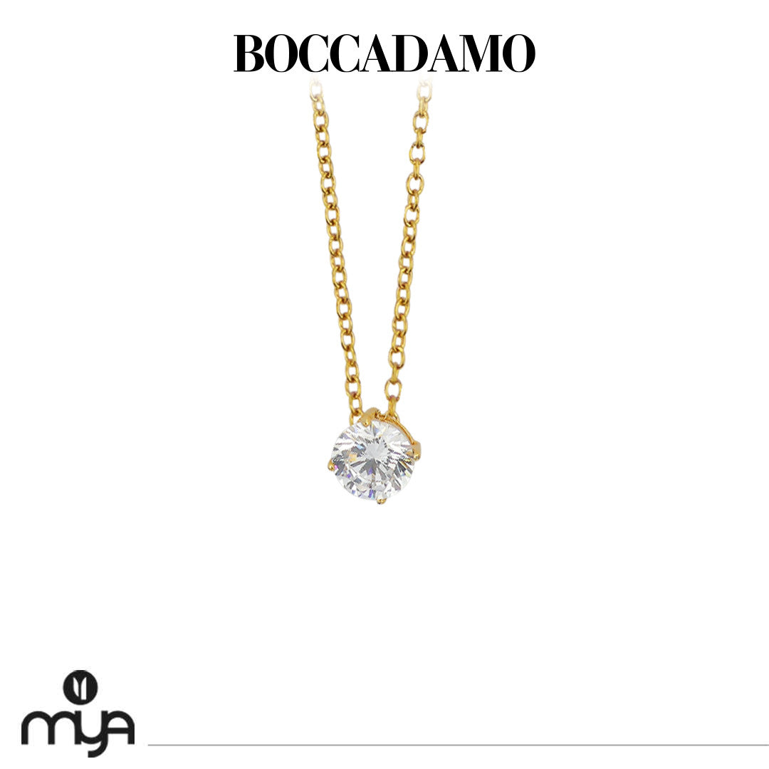 BOCCADAMO MYA Collana Punto Luce 6mm in Acciaio Dorato