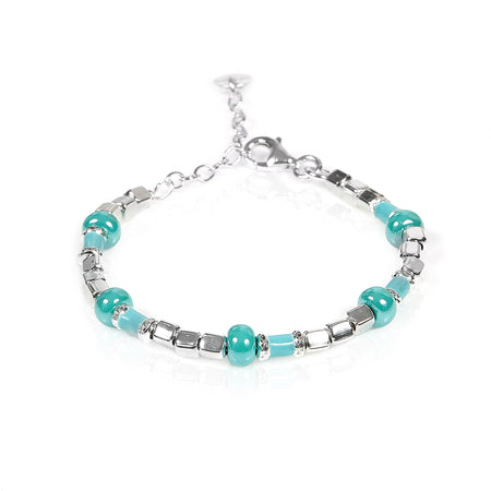 GERBA Bracciale Bambini Murrine Turchesi in Argento 925