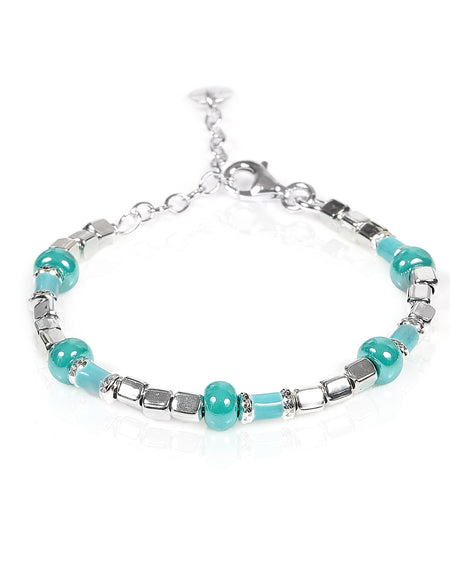 GERBA Bracciale Bambini Murrine Turchesi in Argento 925