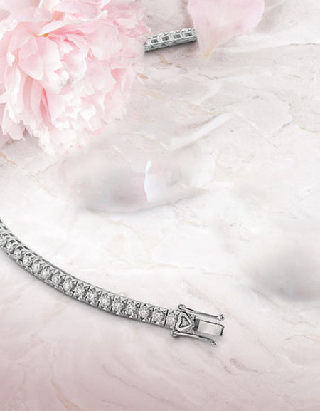 Collana Donna SALVINI Battito Tennis in Oro Bianco 18kt e Diamanti 1,8 ct