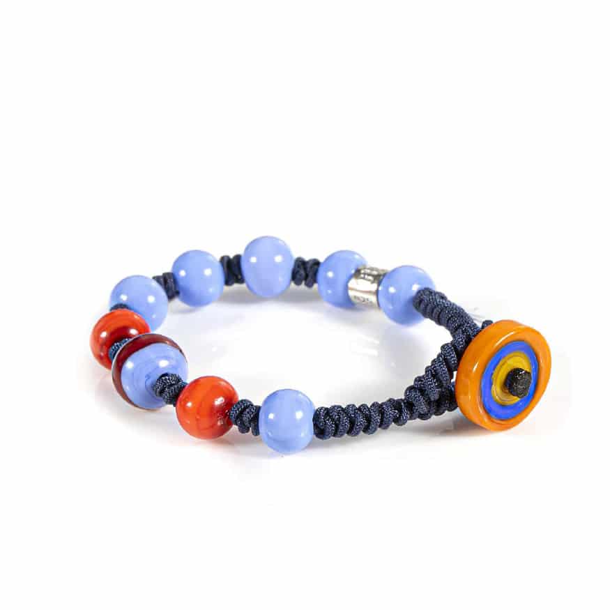 Bracciale Unisex BABY05 GERBA JEWELS perle in vetro di murano e Argento 925