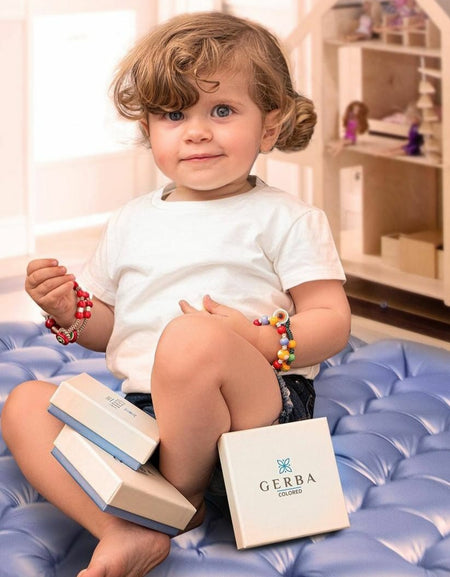 Bracciale Unisex BABY05 GERBA JEWELS perle in vetro di murano e Argento 925