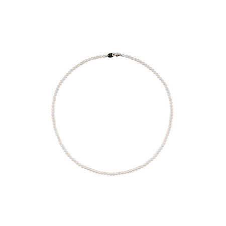 Girocollo Donna SALVINI Java in Oro Bianco e Perle 3-3.5mm