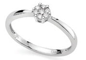 LUCE DI DONNAORO Anello Solitario Diamanti 0.08ct in Oro 18kt