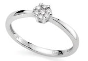 LUCE DI DONNAORO Anello Solitario Diamanti 0.12ct in Oro 18kt