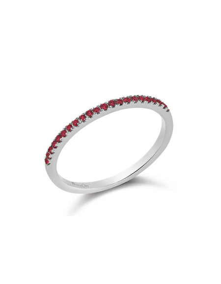 LUCE DI DONNAORO Anello Veretta Rubini 0.09ct in Oro 18kt