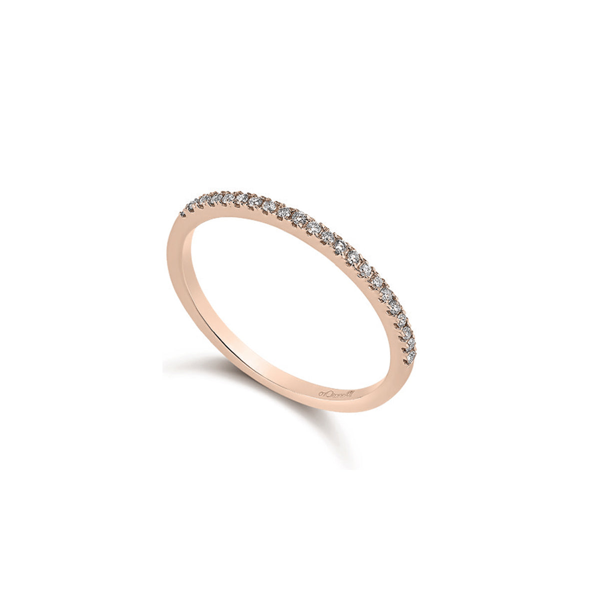 LUCE DI DONNAORO Anello Veretta Diamanti 0.08ct in Oro Rosa 18kt