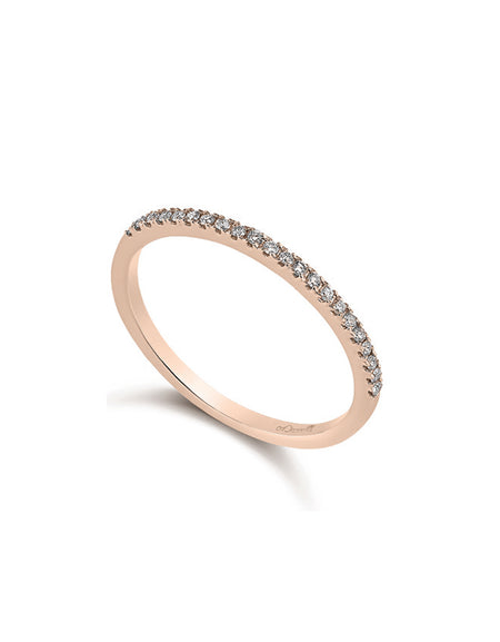 LUCE DI DONNAORO Anello Veretta Diamanti 0.08ct in Oro Rosa 18kt