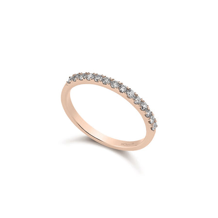 LUCE DI DONNAORO Anello Veretta Diamanti in Oro Rosa 18kt