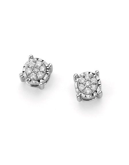 LUCE DI DONNAORO Orecchini Punto Luce tondi con Diamanti 0.10ct in Oro 18kt