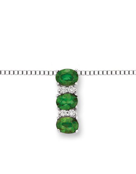LUCE DI DONNAORO Collana Trilogy con Smeraldi e Diamanti in Oro 18kt
