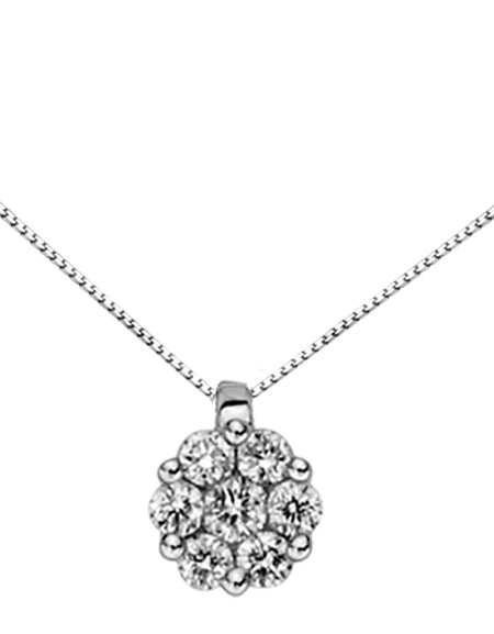 LUCE DI DONNAORO Collana Punto Luce Fiore 0.12ct in Oro 18kt